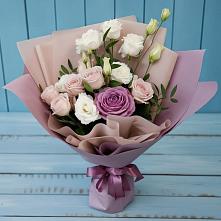 Букет цветов из:  Розы и Лизиантусы в Баляге