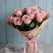9 розовых роз в Баляге Букет цветов из:  Розы в Баляге
