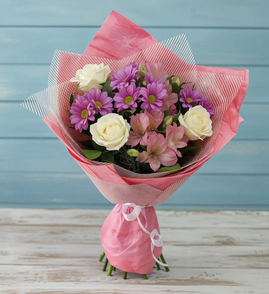 Букет комплимент в Баляге Букет цветов из: Герберы в Баляге