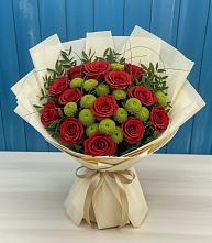 Букет Стихотворение в Баляге Букет цветов из:  Розы и Хризантемы в Баляге